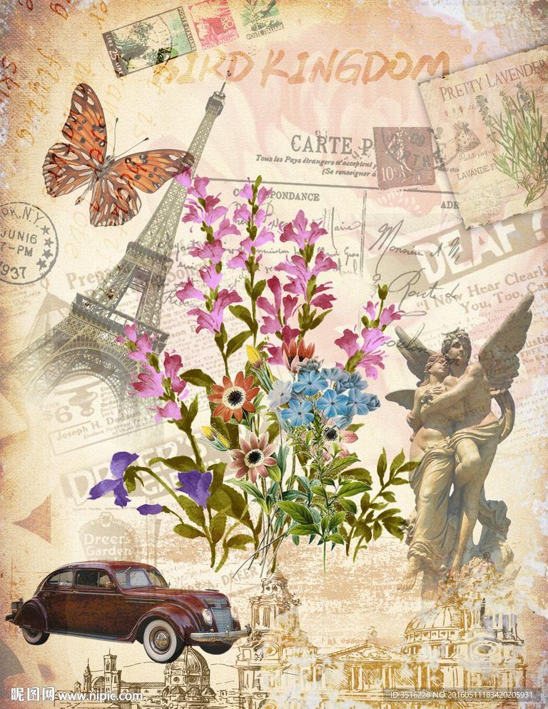 欧式复古装饰画