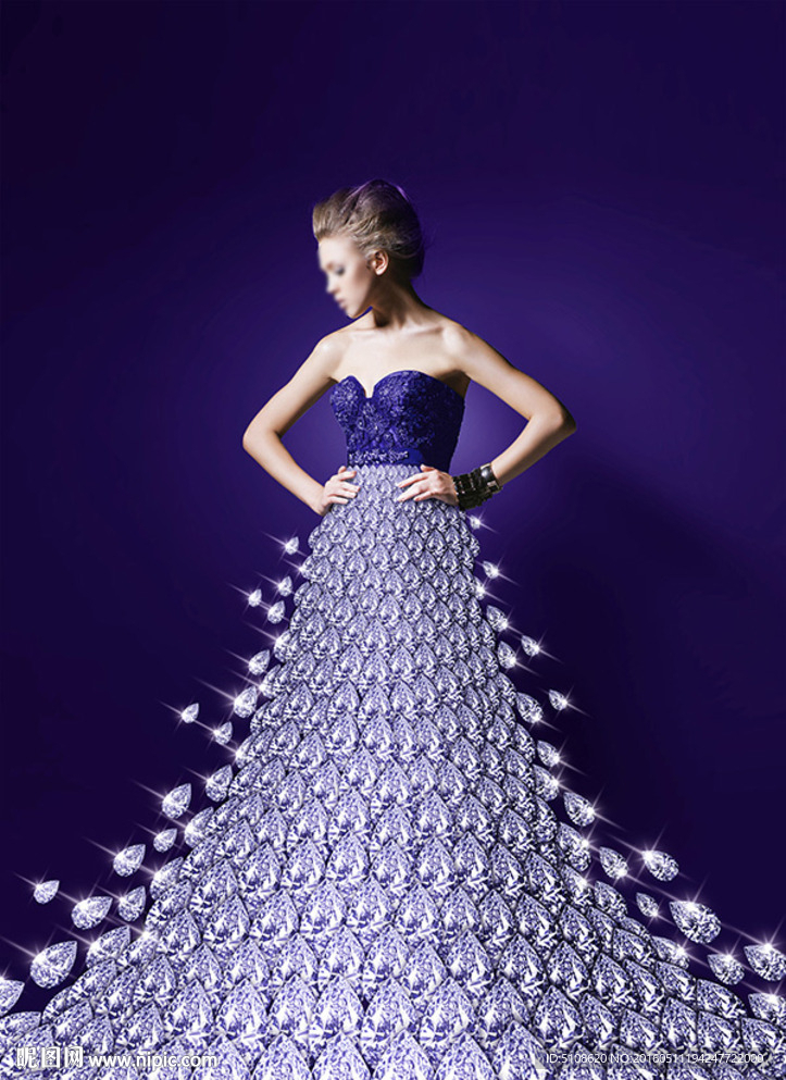 钻石裙子的女人