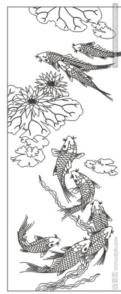 九鱼图图片