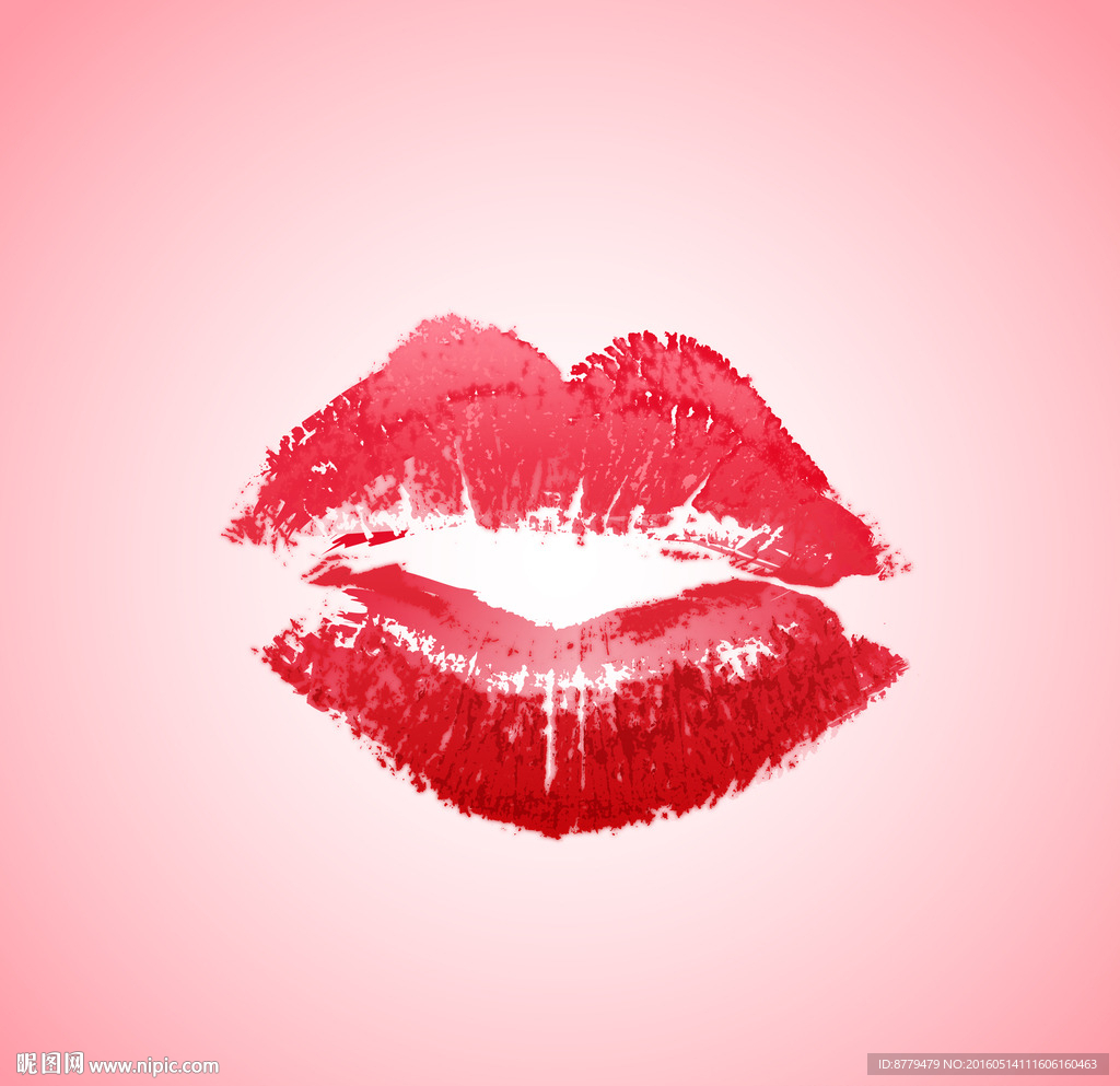 嘴唇红唇动感插画设计图__卡通设计_广告设计_设计图库_昵图网nipic.com