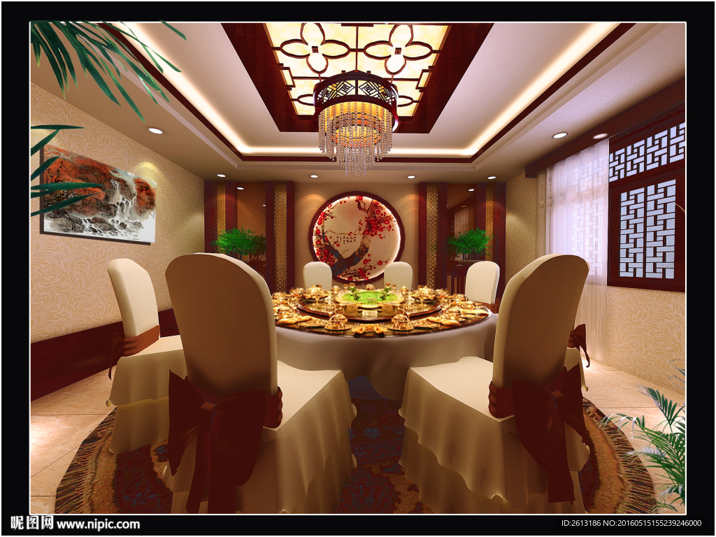 中式餐厅效果图