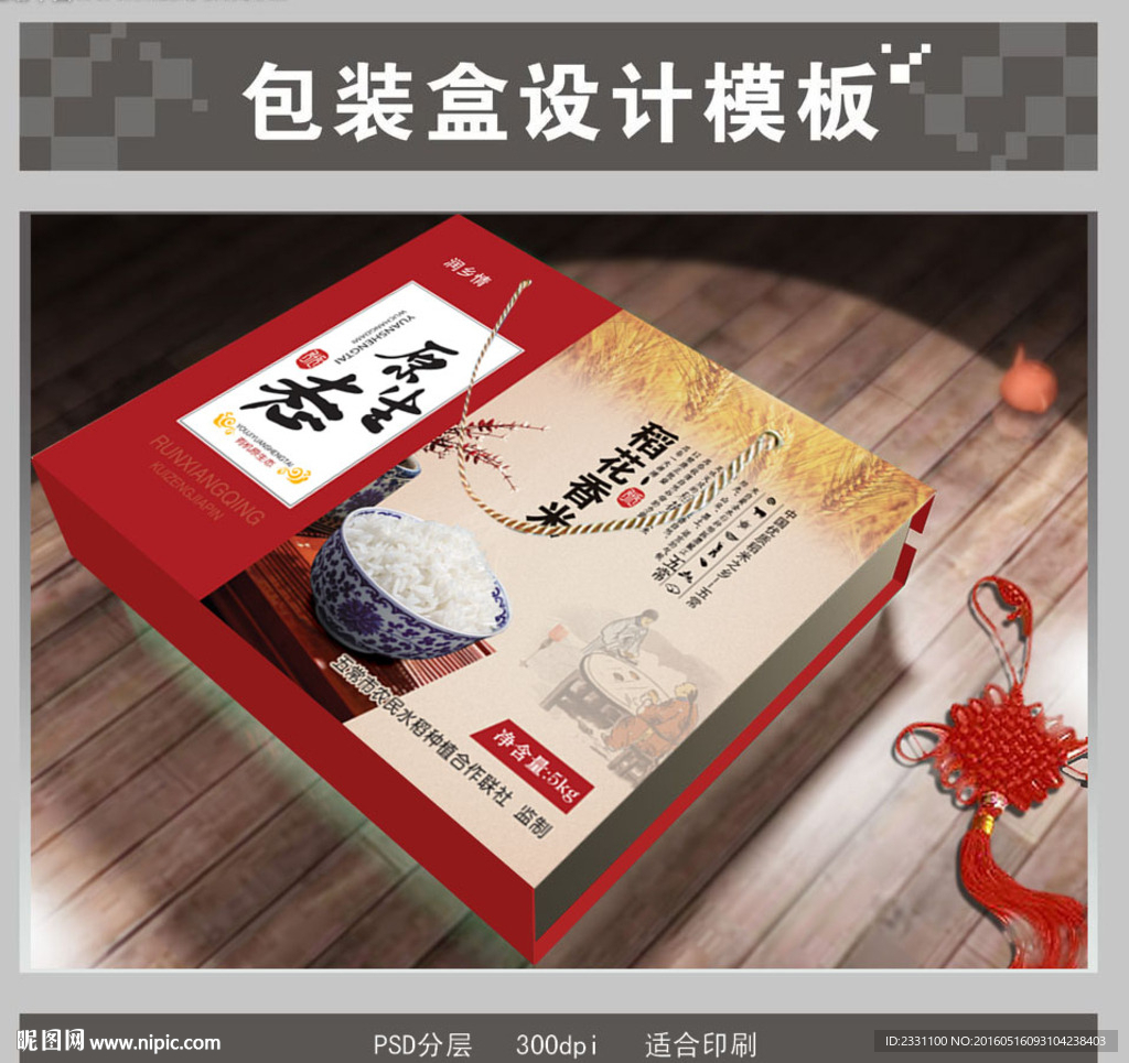 大米箱展开图