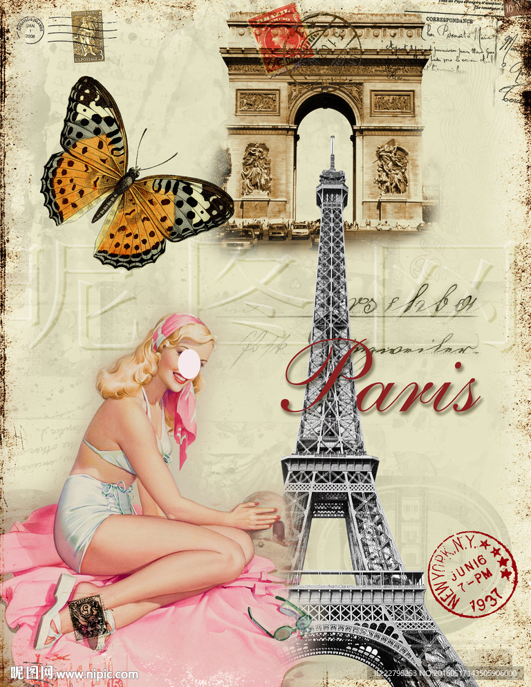 欧美复古美女图片