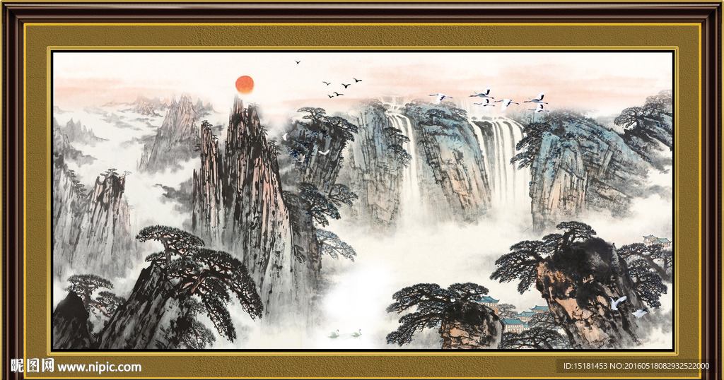 水墨山水画