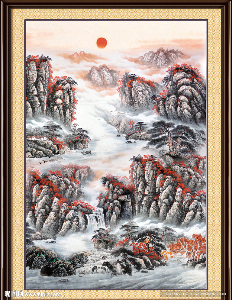 竖幅国画
