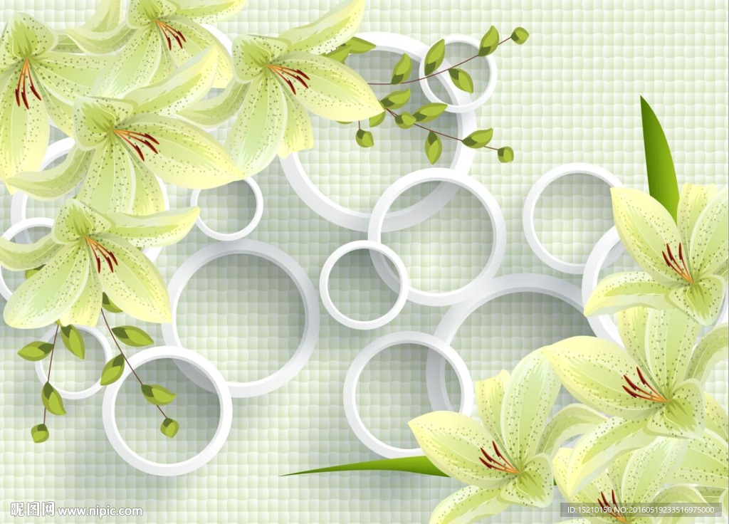 3D百合花