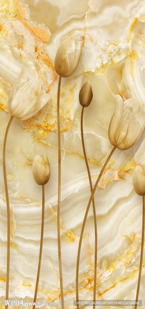 优雅郁金香花朵花卉玄关