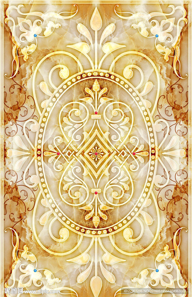 豪华欧式花纹玄关