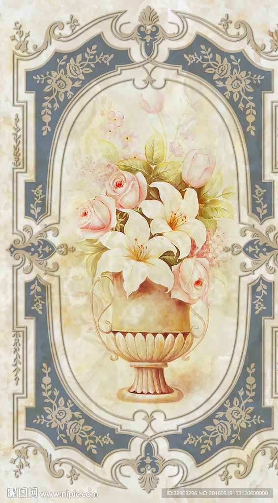 经典花朵花卉玄关