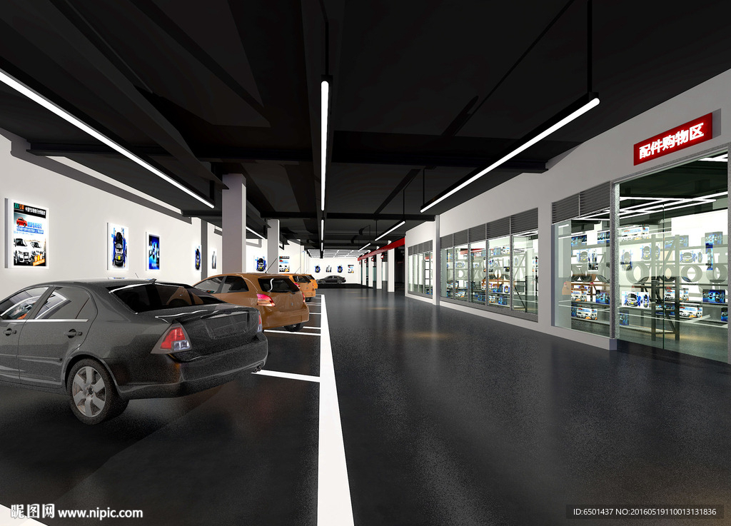 汽车展厅3d模型