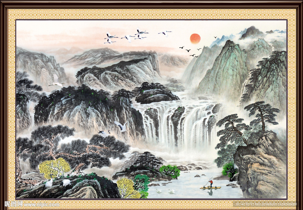 江山如此多娇 国画山水