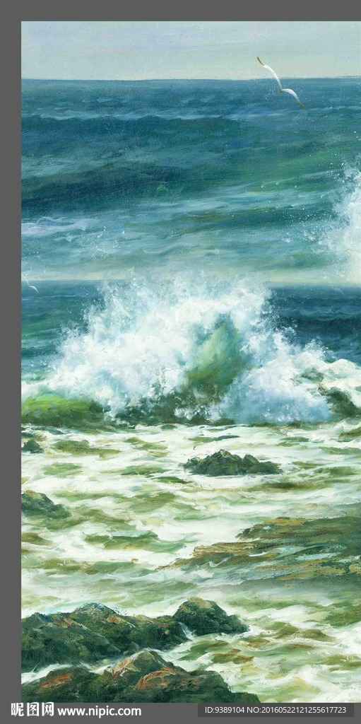 大海油画