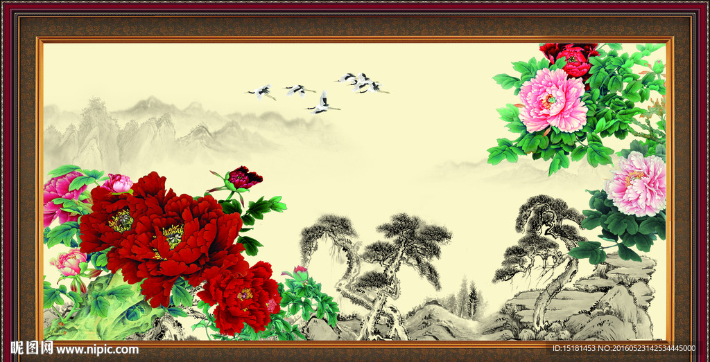 国画牡丹
