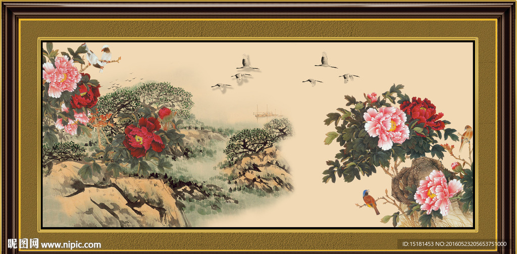 国画牡丹