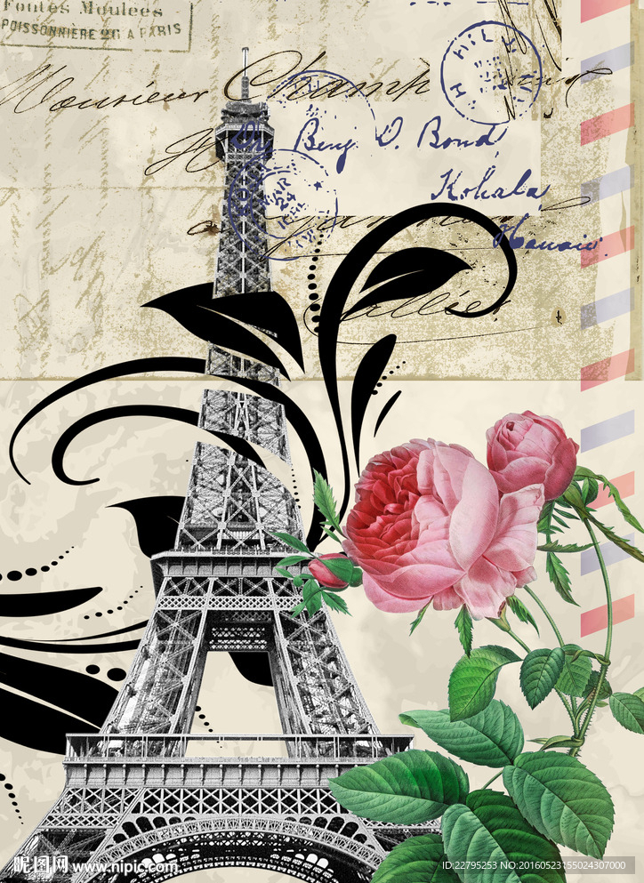 欧美复古铁塔图片