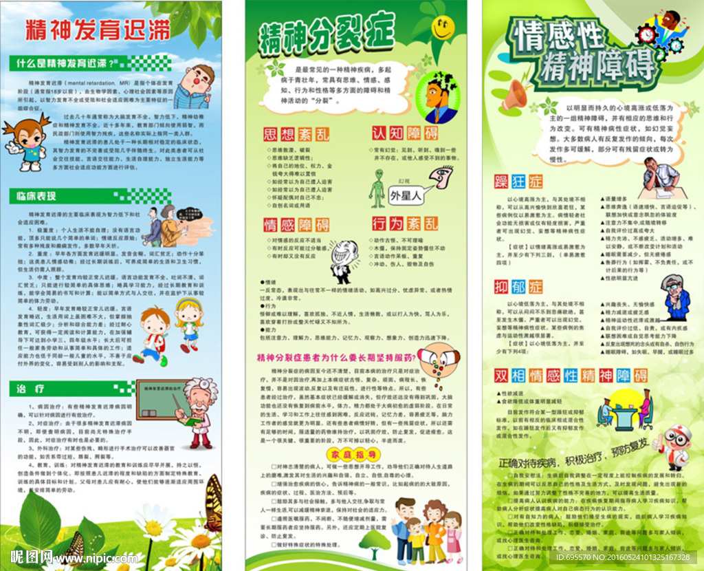 精神卫生知识宣传展架
