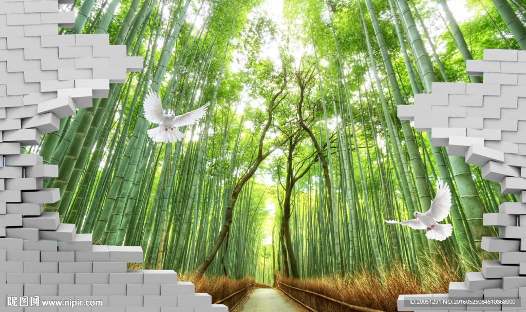 3d背景墙竹林