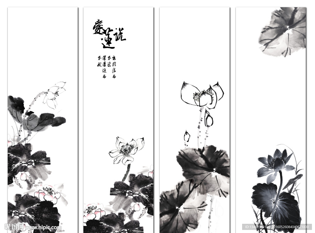 国画荷花
