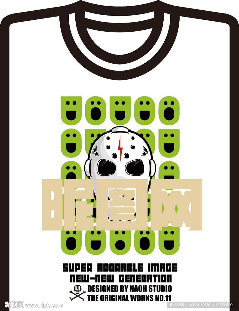 卡通动漫日系印花t恤爆款矢量