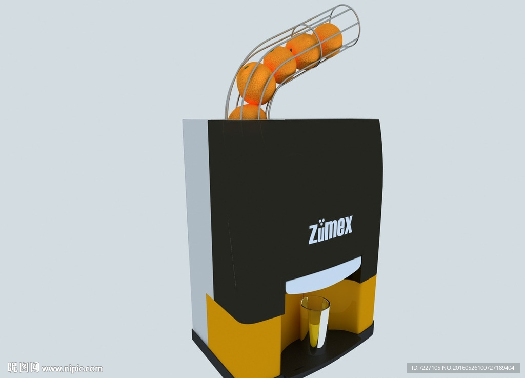 现窄果汁机3D模型