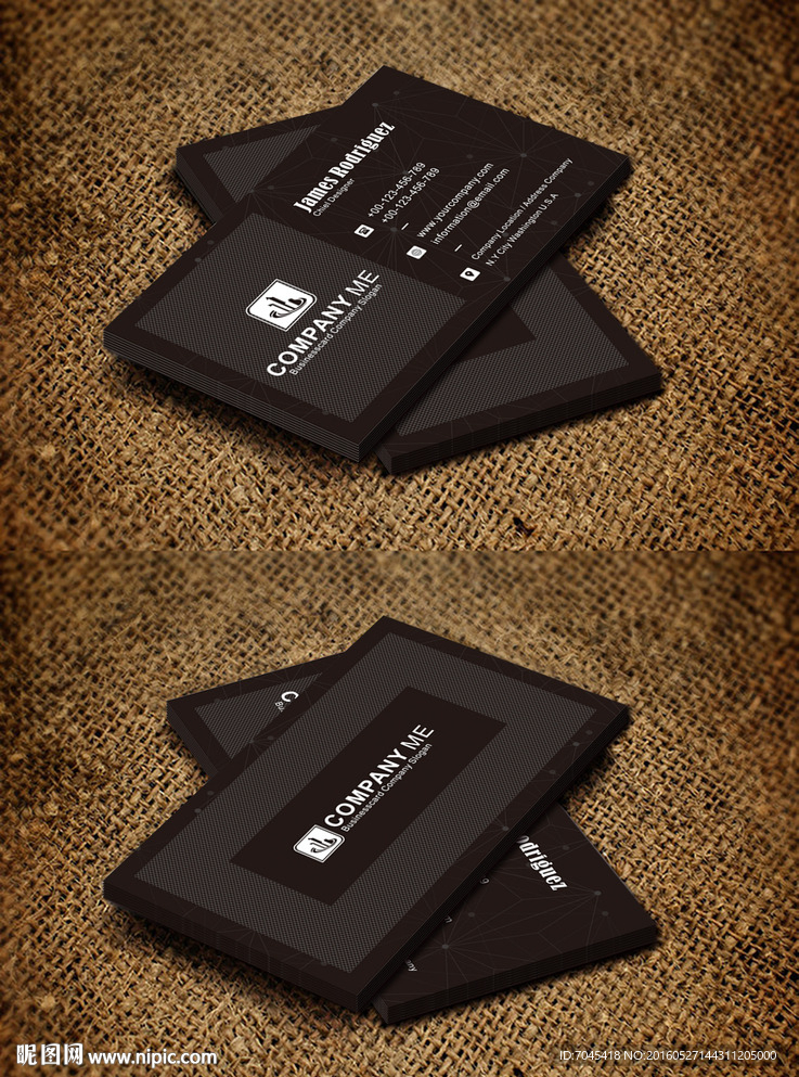 黑色名片设计图片