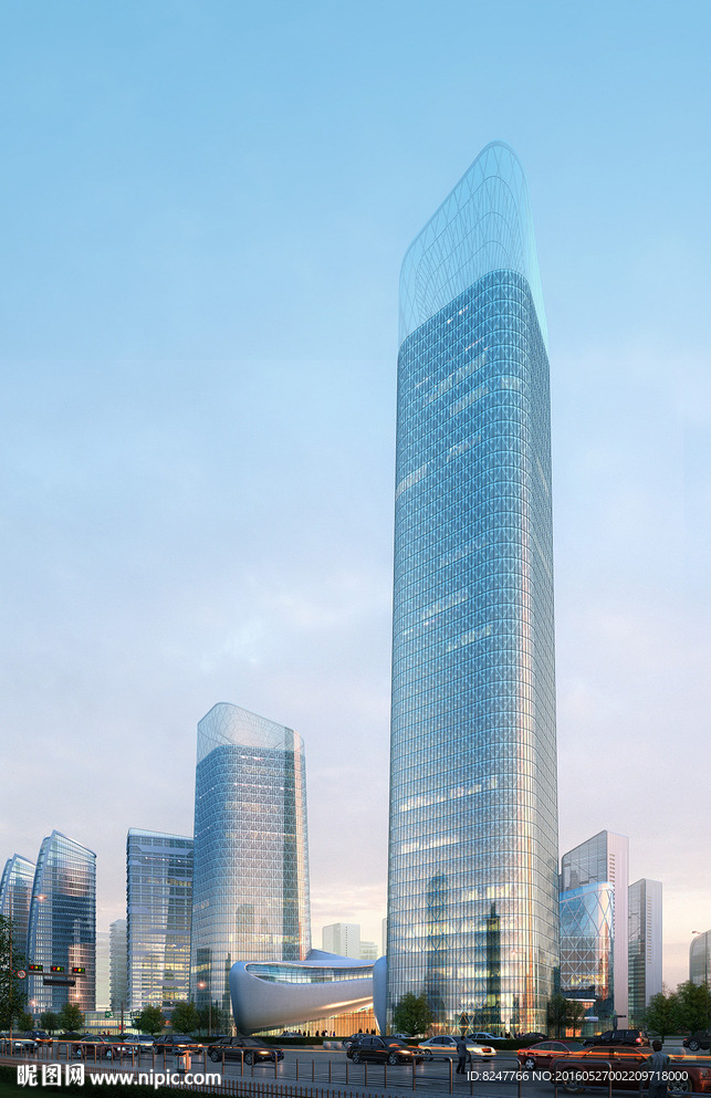 现代CBD高档商务中心建筑效果