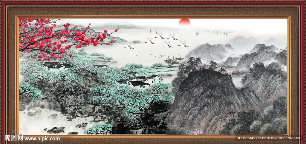 巨幅山水画