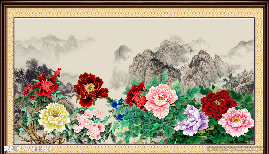 国画牡丹