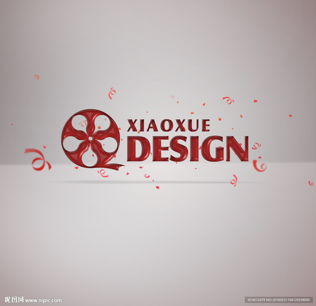 红色玻璃钢立体字