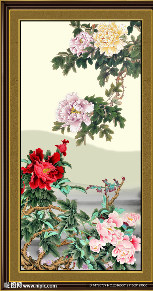 牡丹装饰画