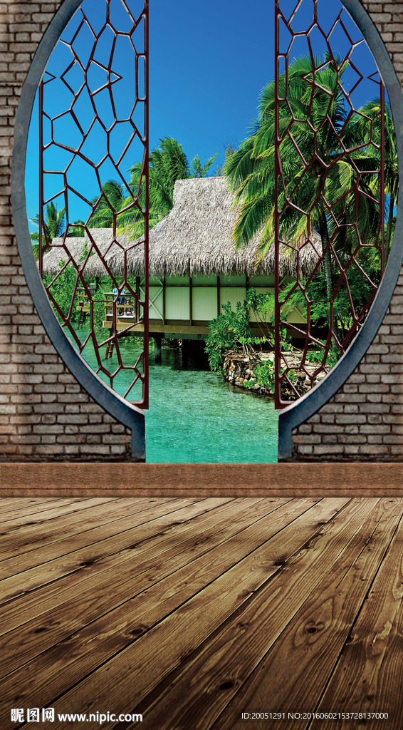 风景如画玄关背景