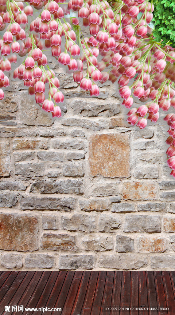 玄关花朵立体墙