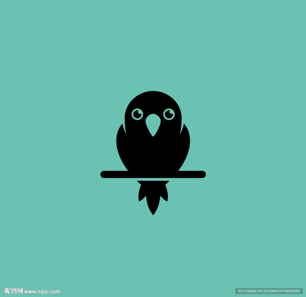 精致鹦鹉矢量图标插画