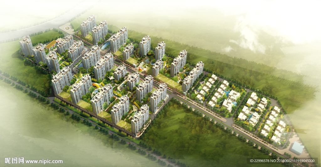 小区建筑效果图