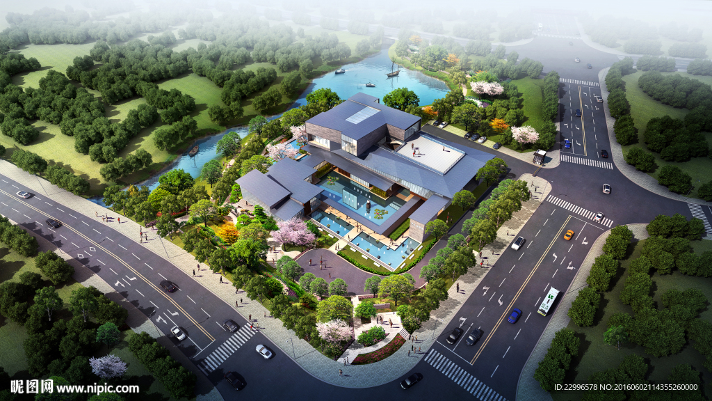 展厅鸟瞰效果图