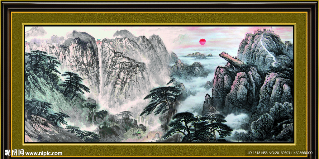 江山水墨山水