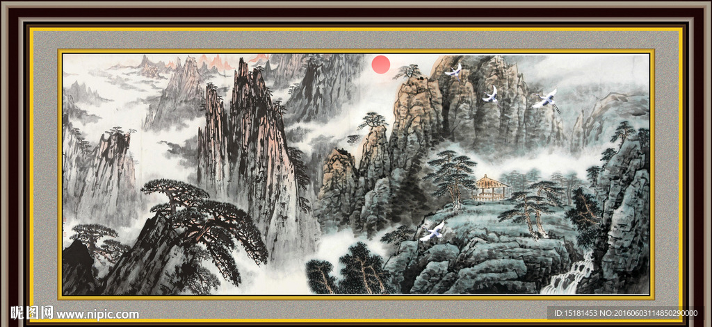 水墨山水画