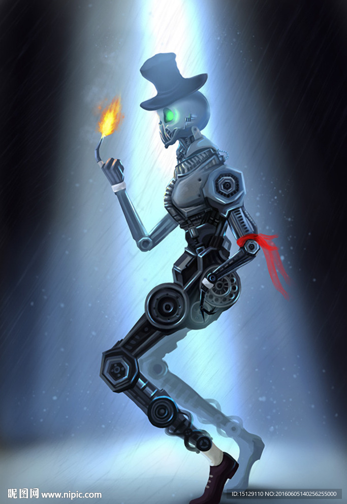 科技 酷  机器人 插画设计