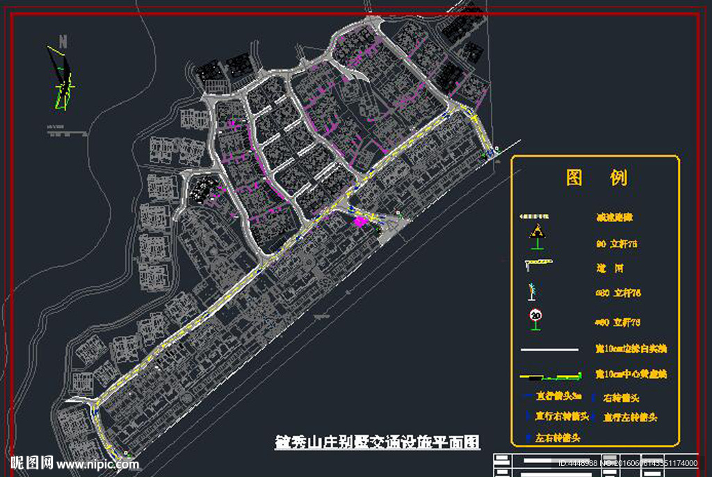 毓秀山庄别墅交通设施平面图