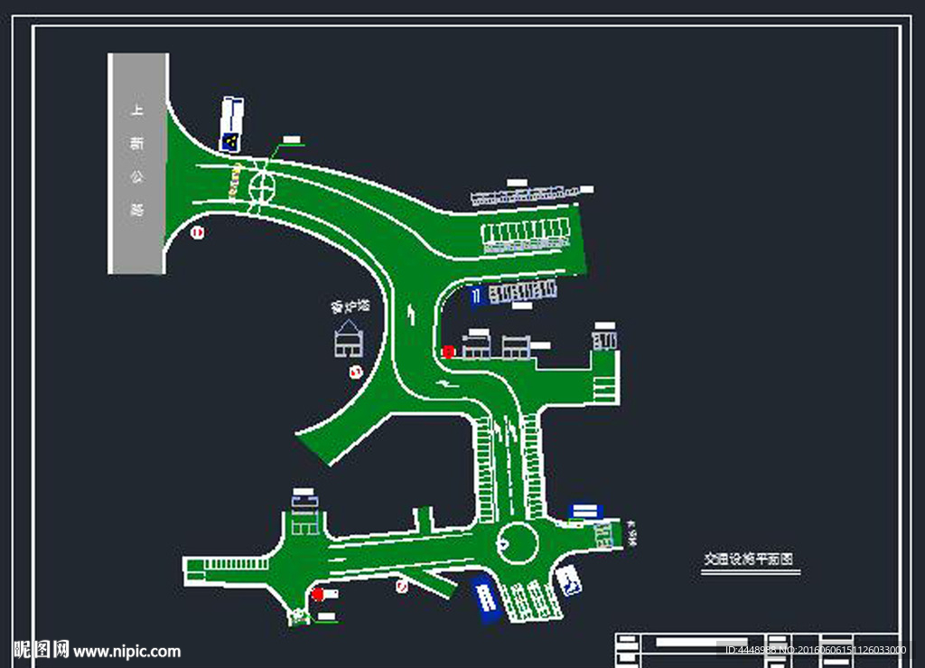 新余市长安陵园交通设施平面图