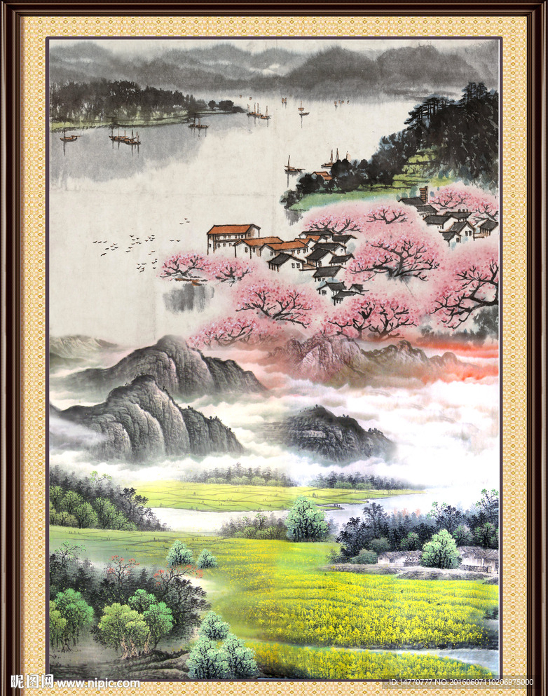 竖幅国画