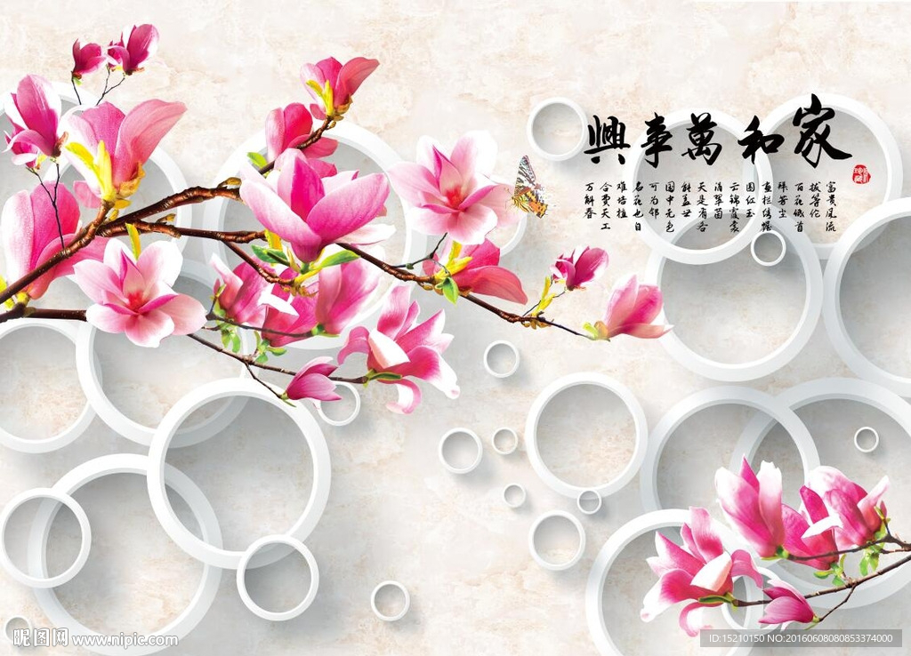 家和万事兴玉兰花