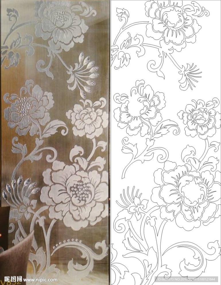 欧式花 线抽象花