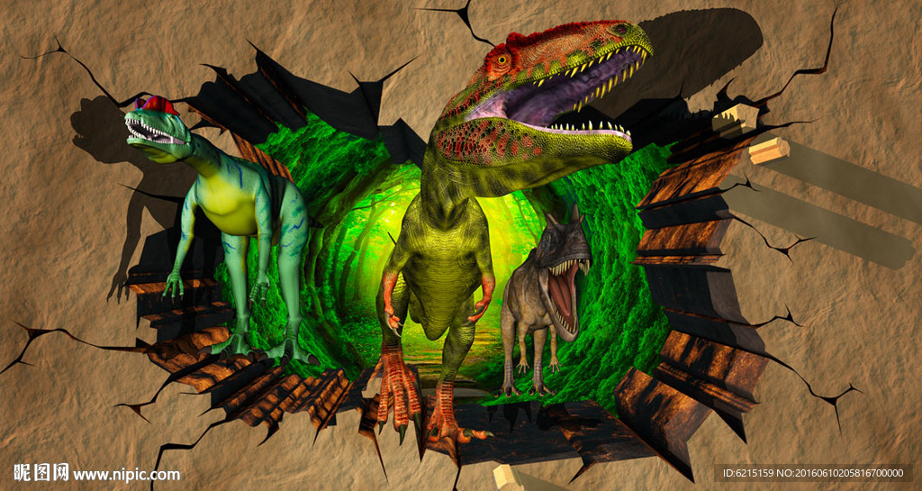3D恐龙立体画
