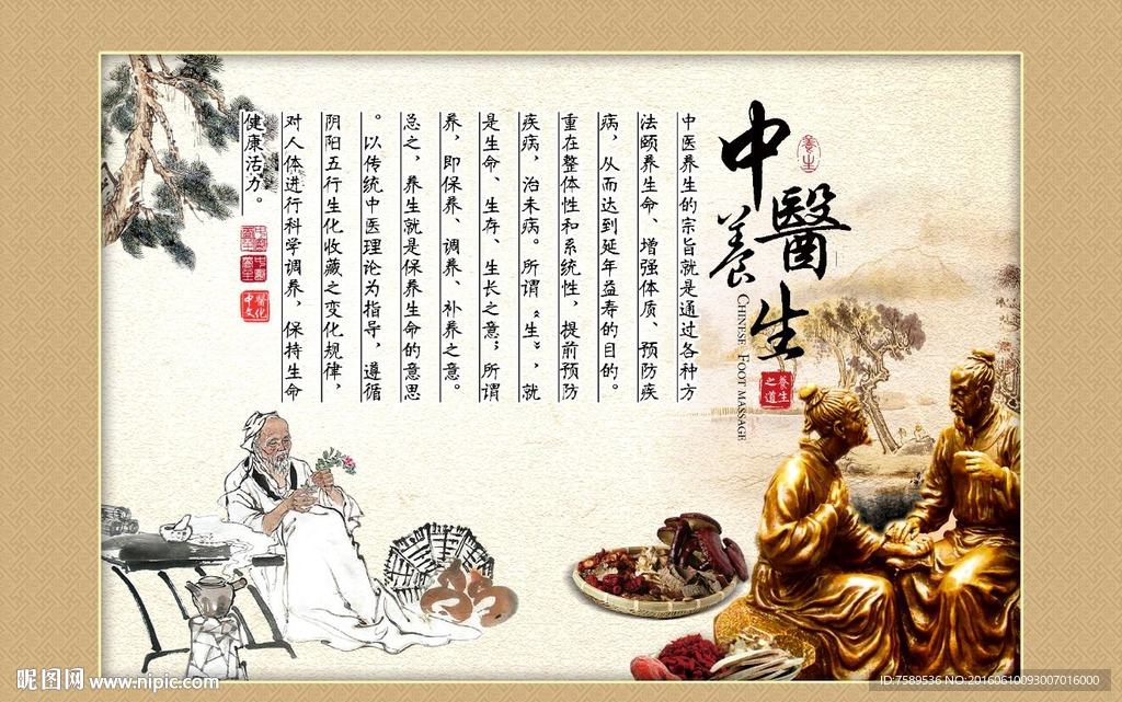 足疗中医宣传海报
