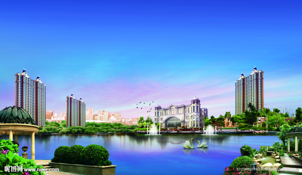 湖景拼图