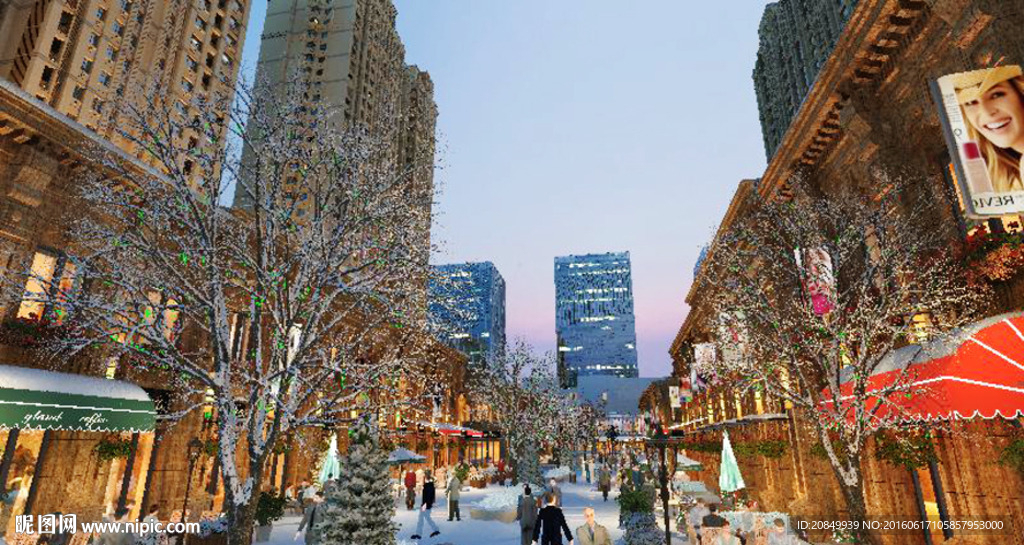 雪景商业街