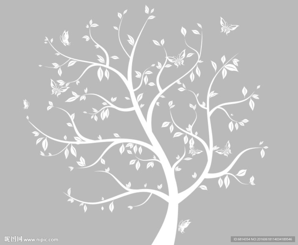 黑白树枝 树|平面|图案|NAVY大水山鱼笨猫 - 原创作品 - 站酷 (ZCOOL)