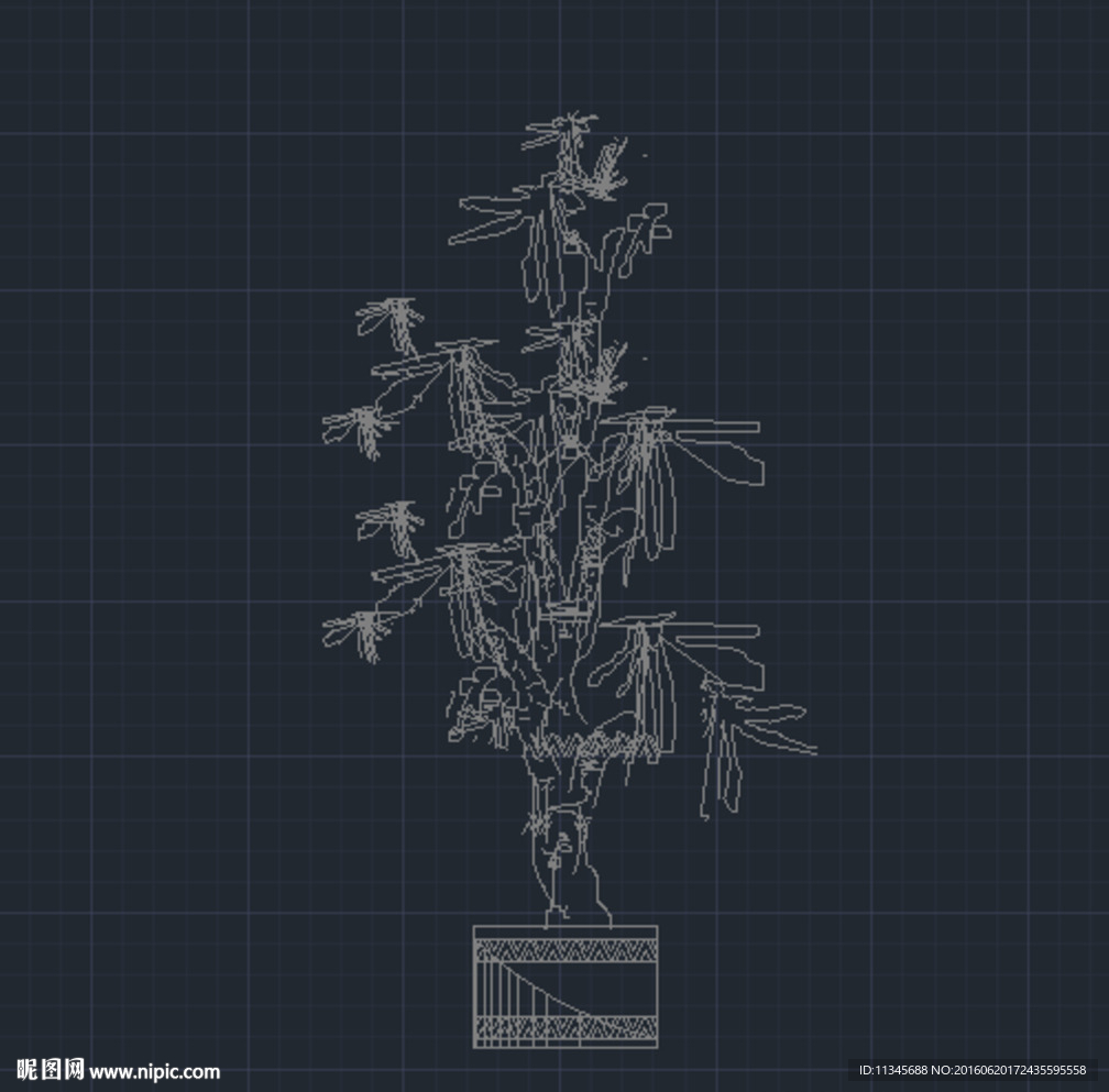 花盆景观 cad 工艺品图片