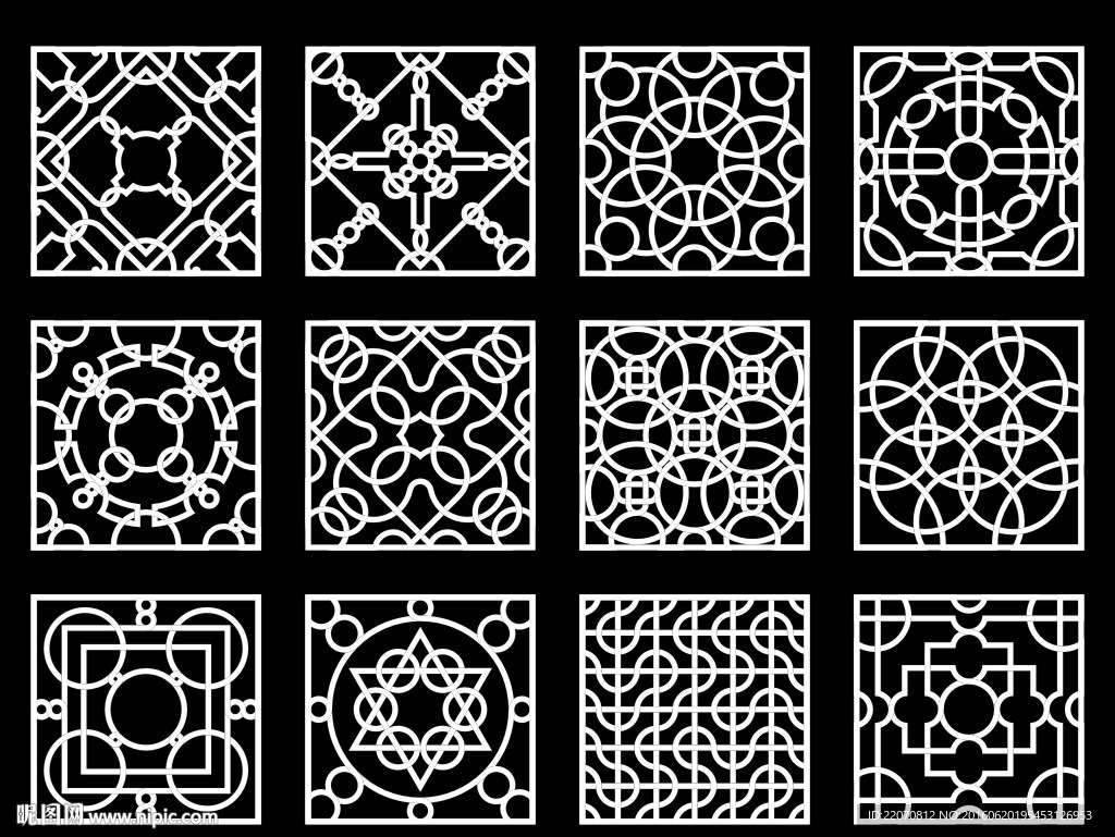 鏤空雕花設計圖__移門圖案_底紋邊框_設計圖庫_暱圖網nipic.com